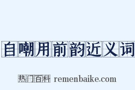 自嘲用前韵近义词是什么意思的图片